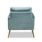 Baxton Studio Leland Glam and Luxe Light Blue Velvet Fabric and Gold Finished Armchair 182-11447-Zoro - alternate 8
